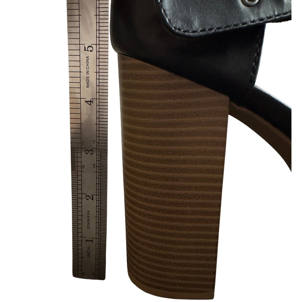 Report Petunia Black Studded Platform Block Heel Sandals Size 9.5 Edgy Goth - Picture 12 of 12